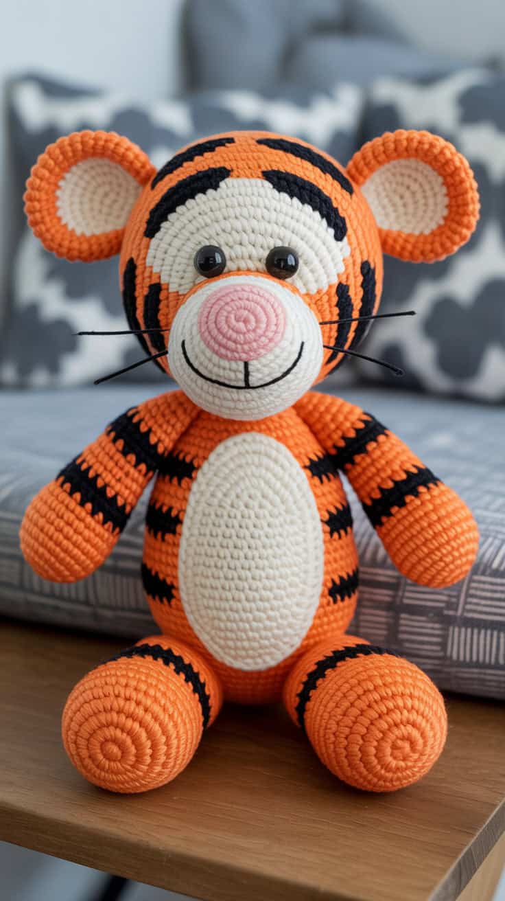 7 Tigger Crochet Patterns: Fun and Exciting Designs for Every Crochet Lover! 10 a handmade crochet tigger style stuffed TzdBU3QPSIa G0WYcwG52g YoQQFerR9WtBWY25EvOHQ