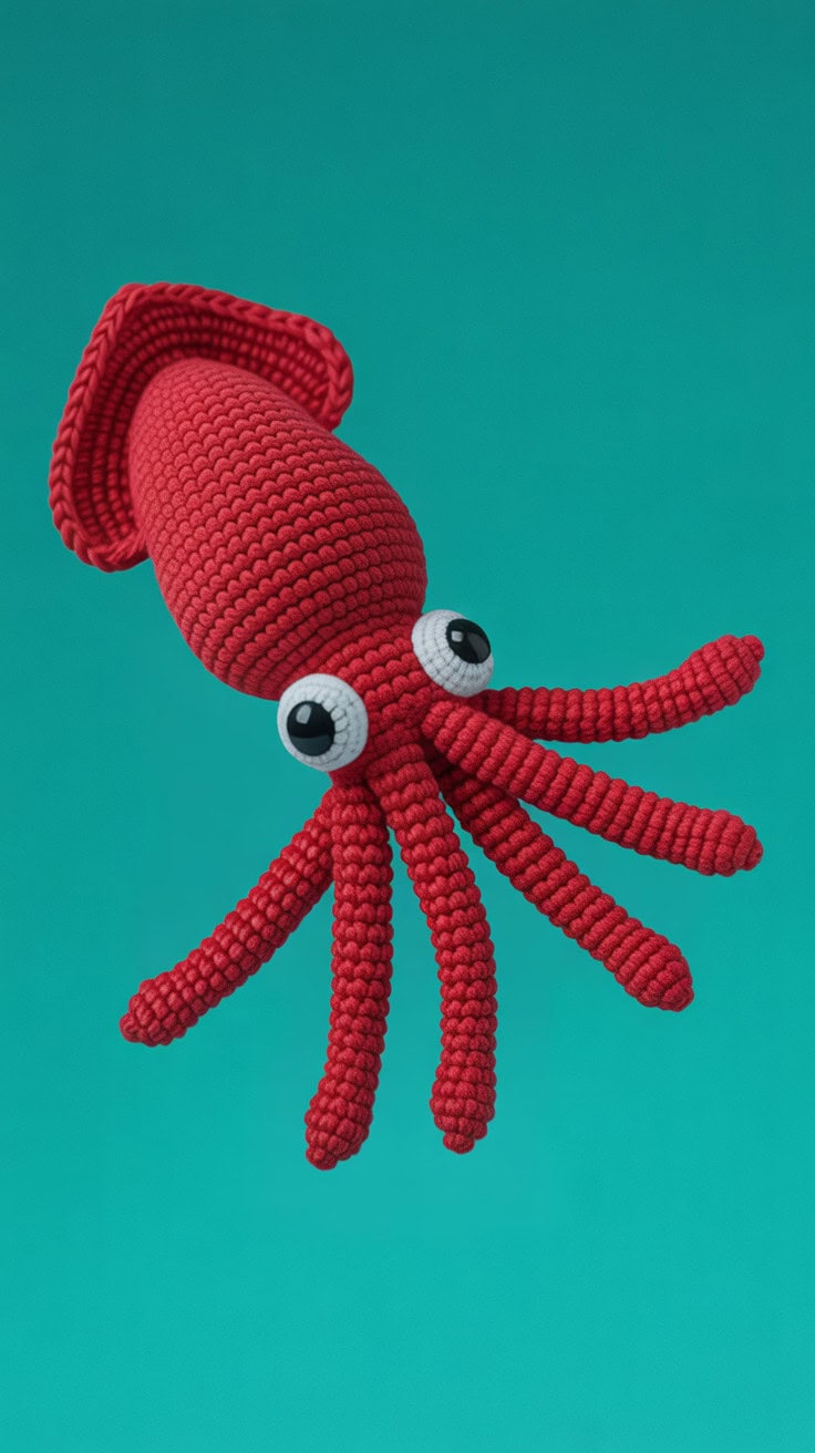 24 Squid Crochet Patterns: Unique Designs for Ocean-Loving Crafters 43 a photograph of a bright cherry red croc mI9i3cUiS1iDhZjrFQ otg HoRO3DURTRqSJt7KF5VbWg