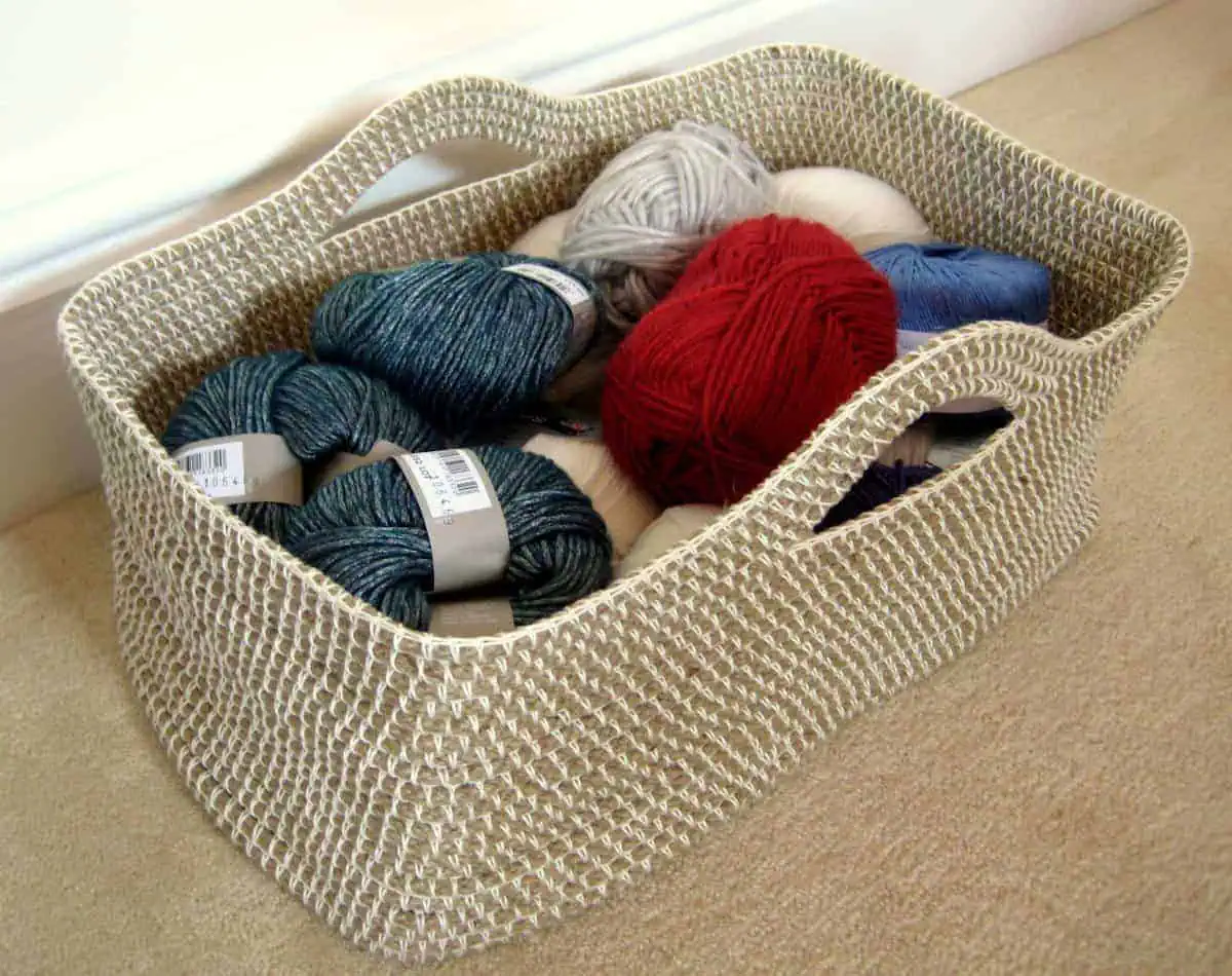 19 Plarn & Tarn Projects for Sustainable Creations 4 Crochet Rope Basket