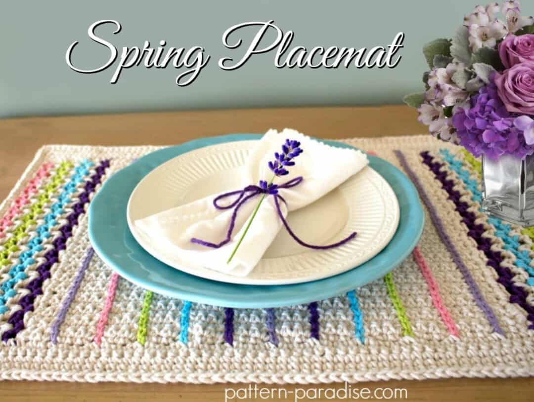 Meet Crochet Designer Maria Bittner of Pattern Paradise 8 Spring Placemat Set Crochet Pattern