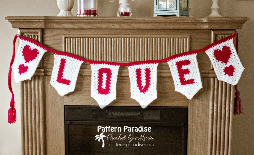 Meet Crochet Designer Maria Bittner of Pattern Paradise 5 LOVE Banner Bunting Crochet Pattern