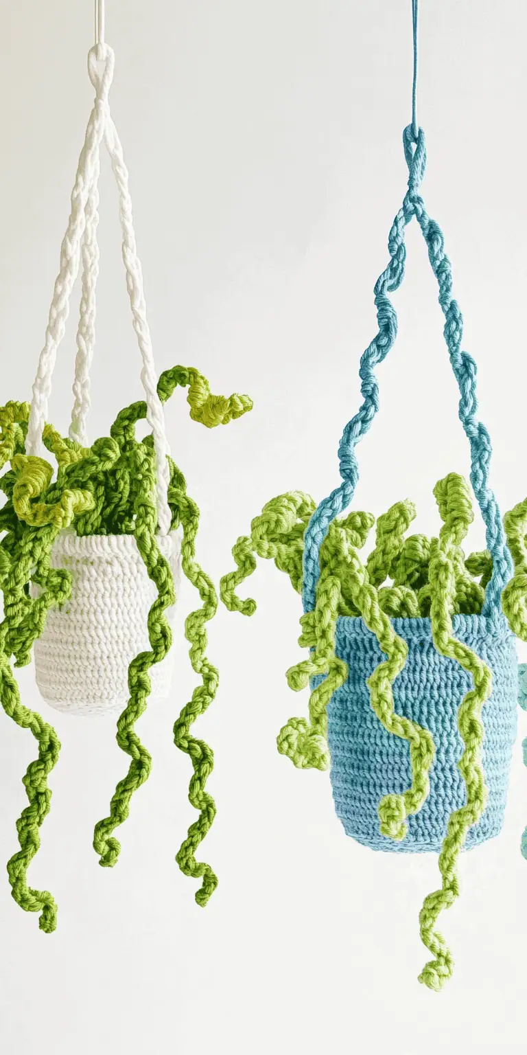 12 Hanging Plant Crochet Patterns: Brighten Your Home with Handmade Decor 19 Easy Beginner Amigurumi Mini Succulent Crochet Pattern