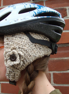 Knit Look Earwarmer Helmet On Side View small2