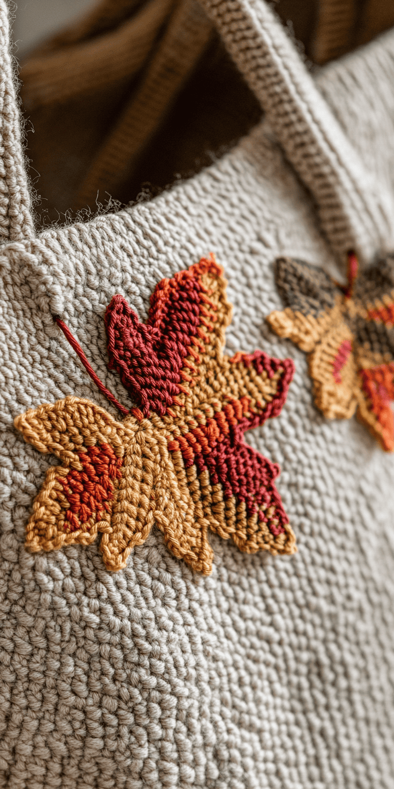 Maple Leaf Crochet Pattern Autumn Embellishment PDF
