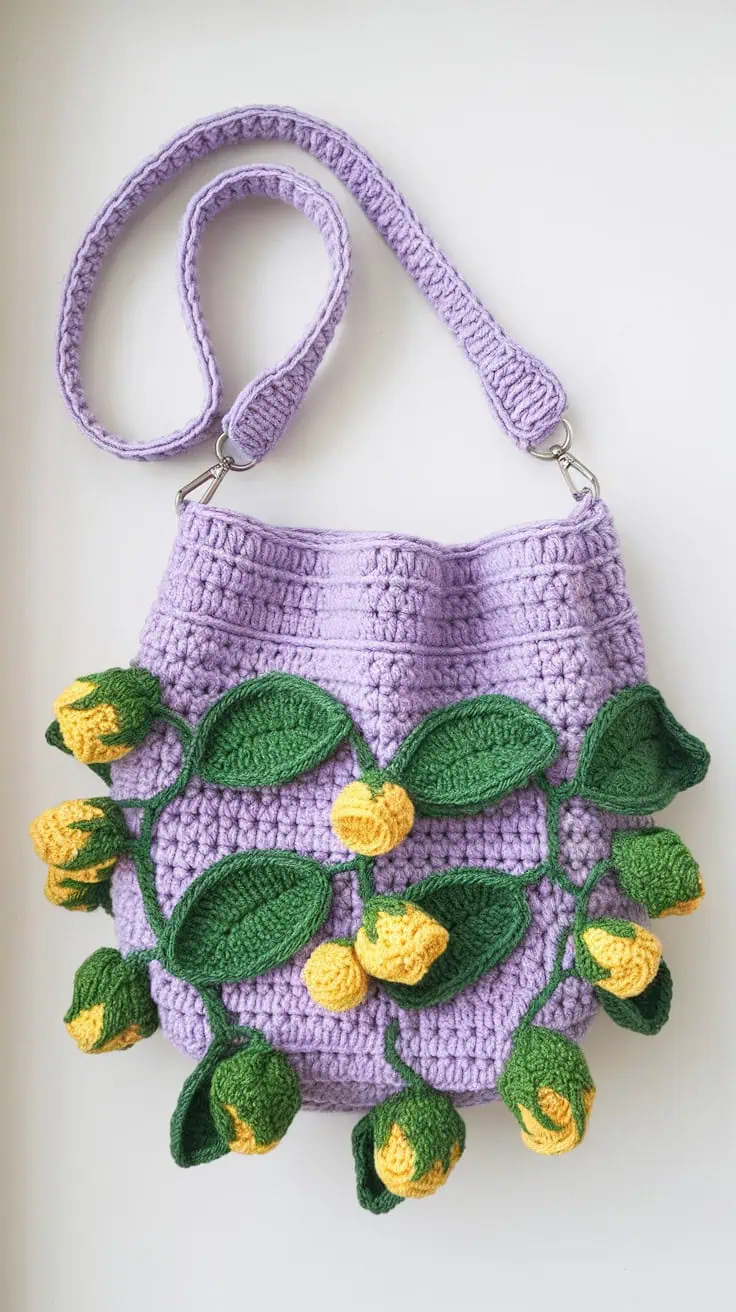 30 Messenger Bag Crochet Patterns: Unleash Your Creativity with Easy DIY Designs 41 a beautifully crafted crocheted bag
