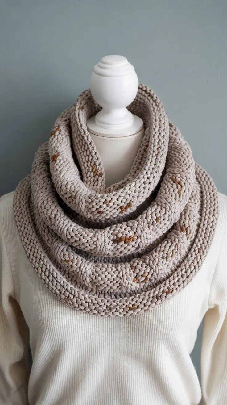 26 Neck Warmer Crochet Patterns: Fashionable DIY Projects for Beginners 52 a chunky knit infinity cowl scarf displa RUhNrqHcQ3mwyTiVZeejNQ TXXWwFGqRzamMJ1oDJaIKw