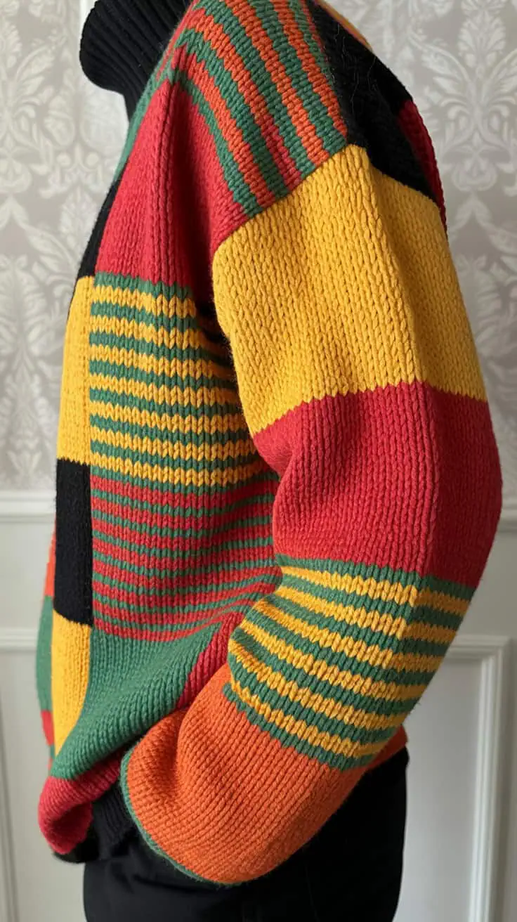 17 Harry Styles Cardigan Crochet Patterns: Customized Comfort for All Fans! 32 a close up photograph of a colorful