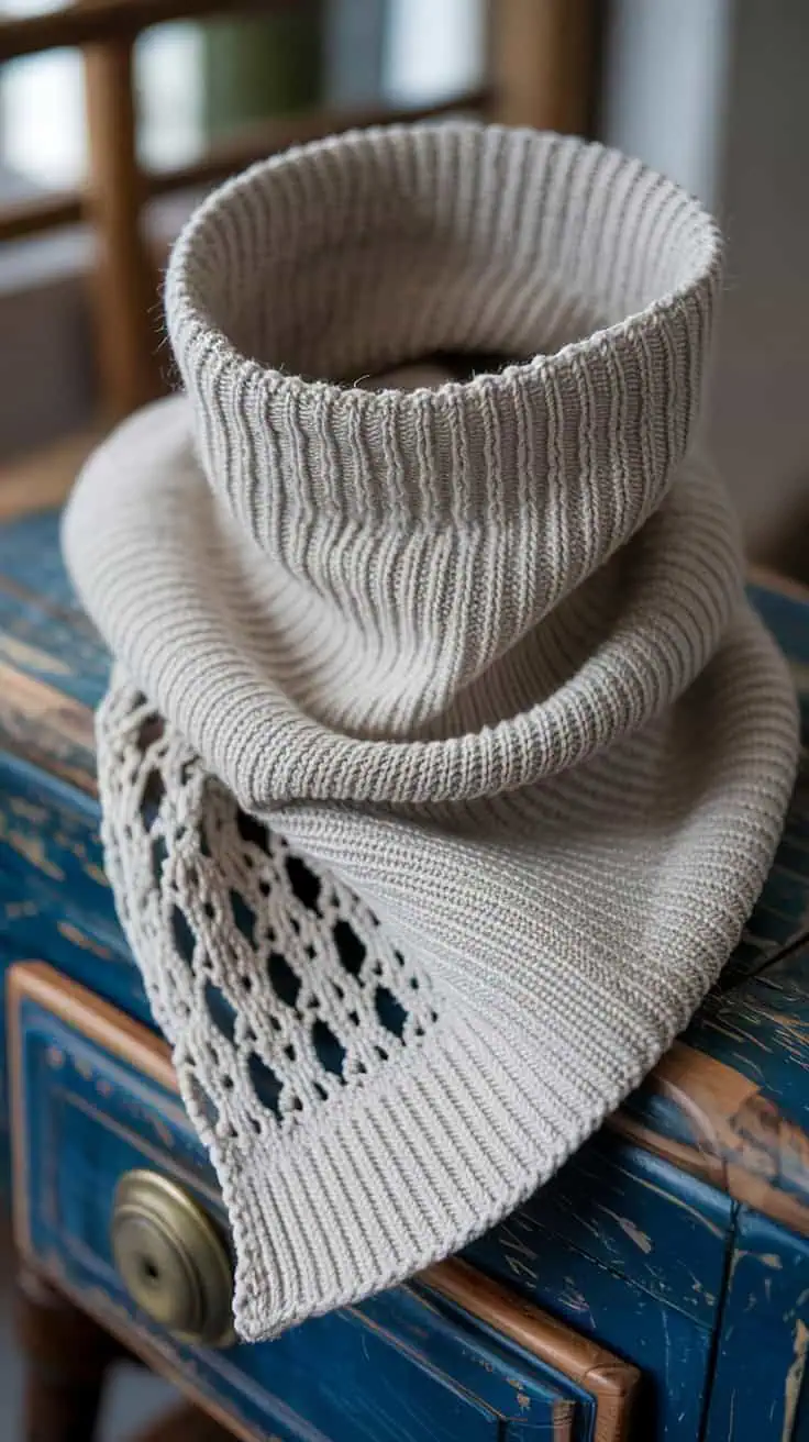 26 Neck Warmer Crochet Patterns: Fashionable DIY Projects for Beginners 32 a close up photograph of a cream colored L4wsJpQGQ5GMS8GdsXyX5w hOF2S0 QQ9u6GbiO t iLQ