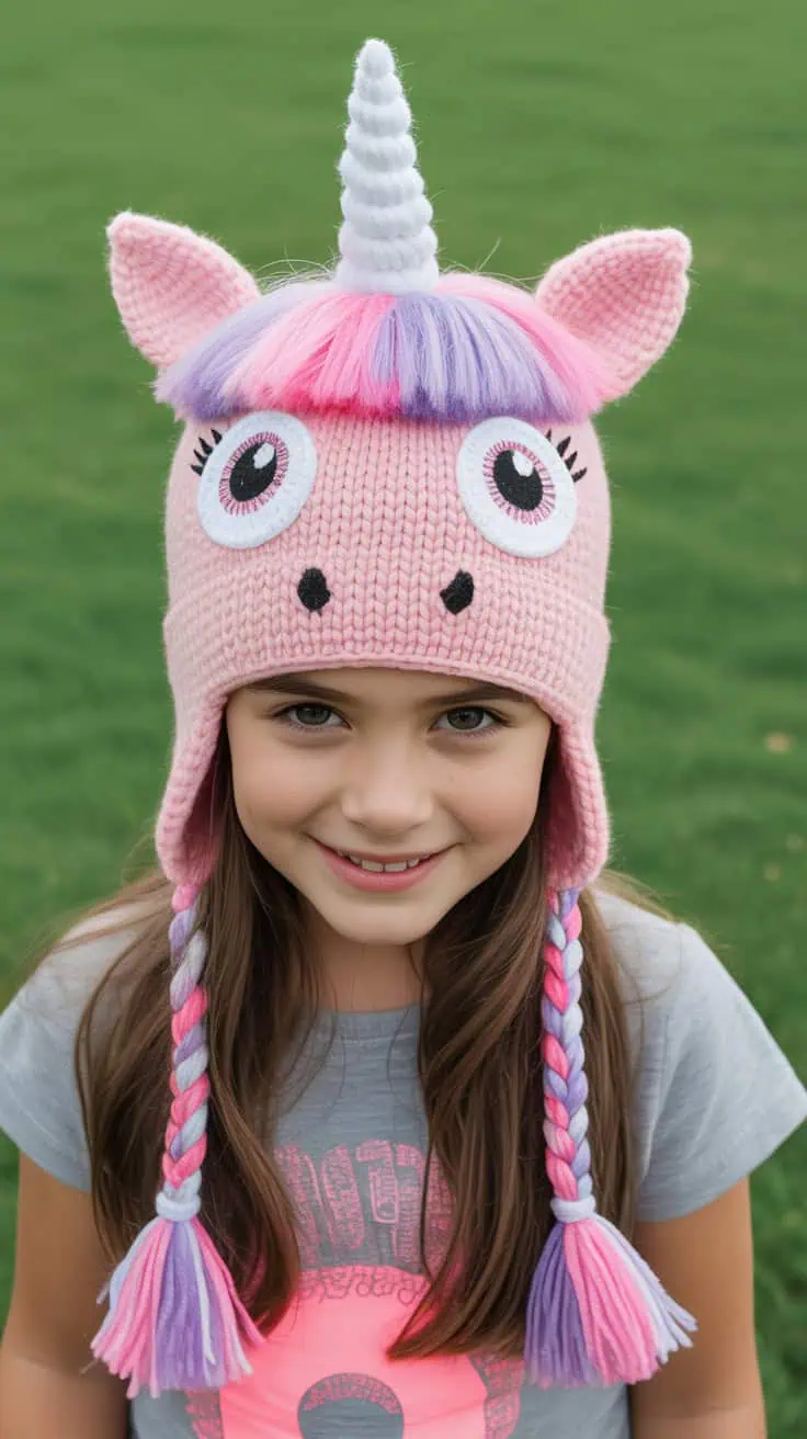 22 Unicorn Hat Crochet Patterns: Create Magical Hats for All Ages 10 a close up photograph of a young girl we 477WTofISceVIpa9bMbUWQ CGVc4rliTKe73BOxWj YMQ