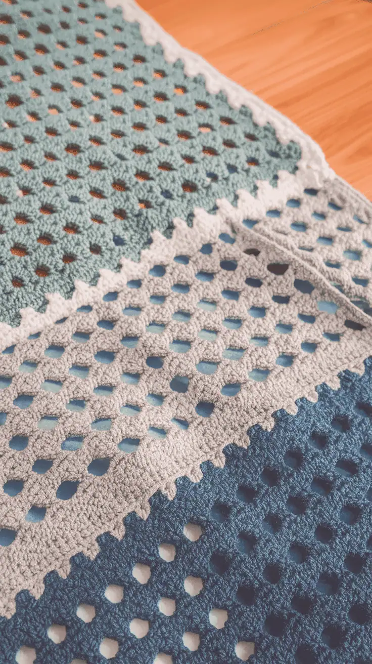 20 Star Blanket Crochet Pattern: Create Cozy Heirlooms for Your Loved Ones 27 a crocheted blanket or rug with three
