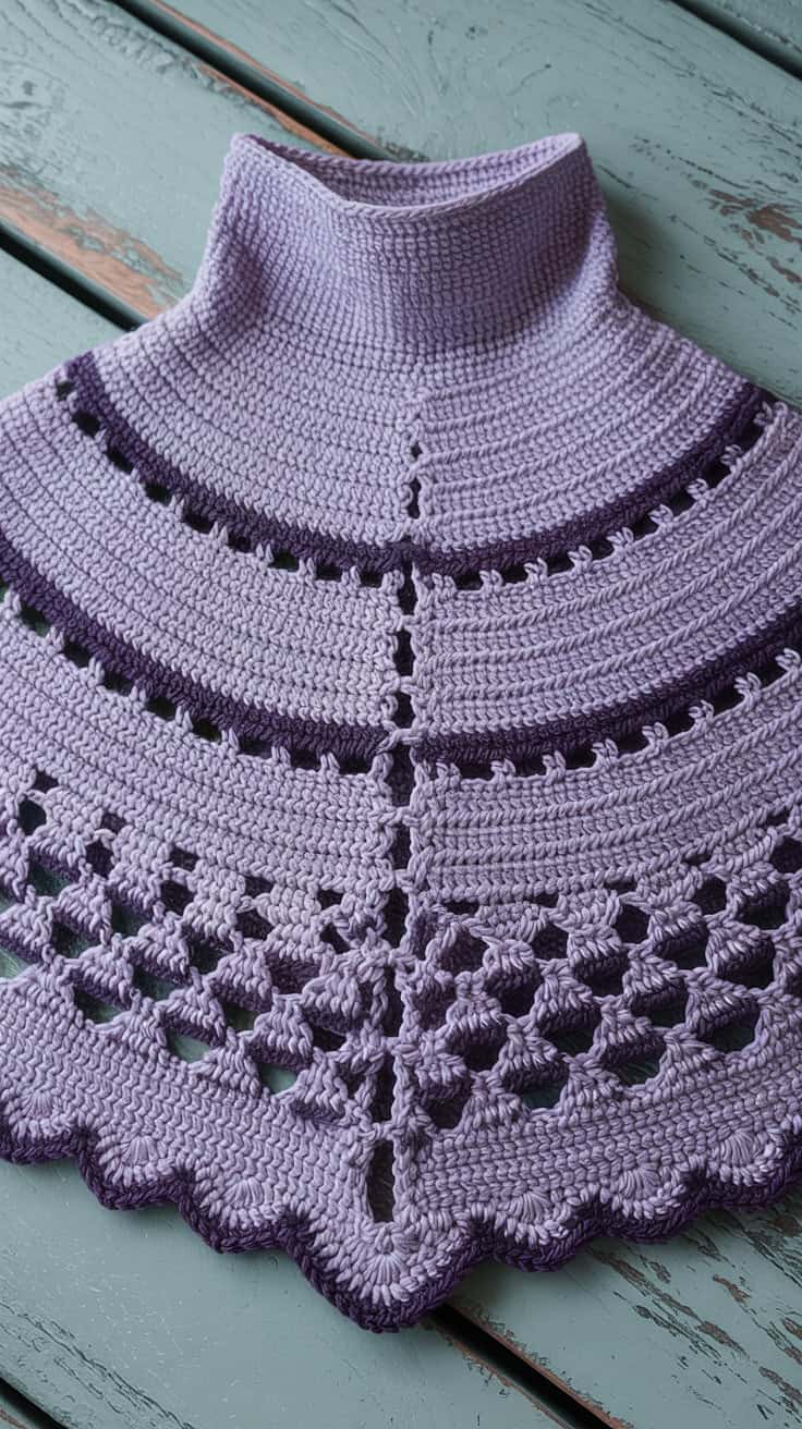 26 Neck Warmer Crochet Patterns: Fashionable DIY Projects for Beginners 34 a handcrafted crocheted capelet in shade MCrzzzyXRjCNQLUyjcRydg HZG5XoOHR7uaNayCK4AWyw