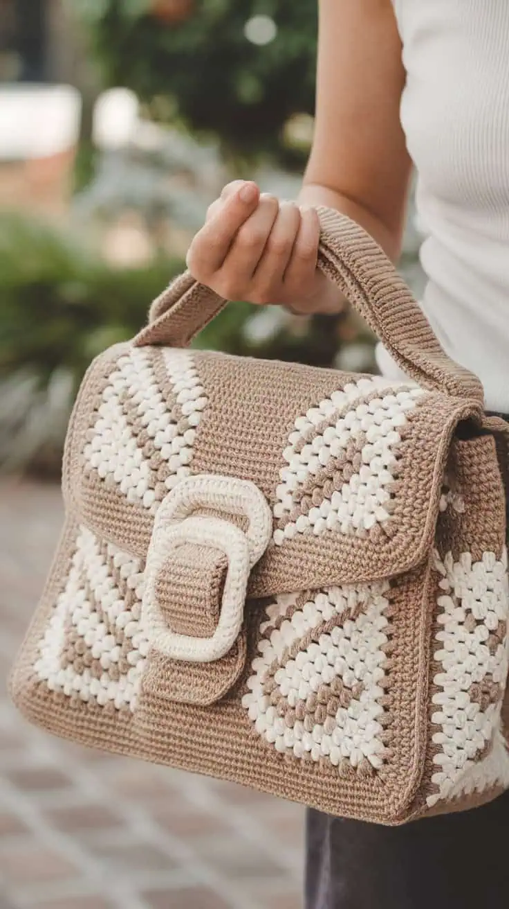 30 Messenger Bag Crochet Patterns: Unleash Your Creativity with Easy DIY Designs 11 a photo of a woman holding a handcrafted upX30dH5RKGNIS83FlKNbA K73K9wiHQkKqXsLXQv4 BQ