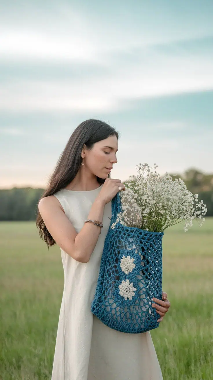 30 Messenger Bag Crochet Patterns: Unleash Your Creativity with Easy DIY Designs 47 a photo of a woman standing in an open