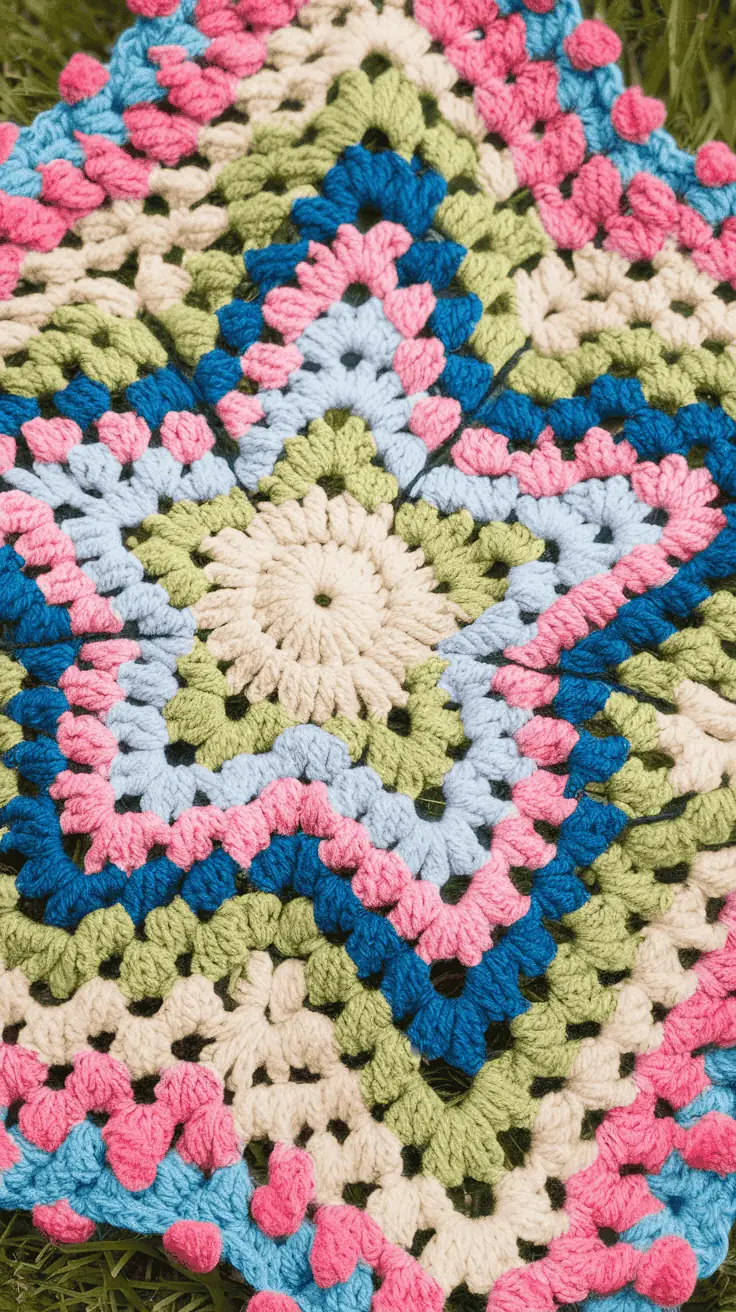 20 Star Blanket Crochet Pattern: Create Cozy Heirlooms for Your Loved Ones 41 a vibrant and intricately designed