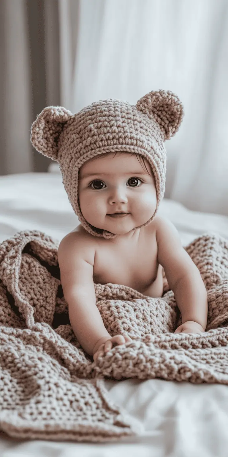 23 Baby Boy Blanket Crochet Patterns: Adorable Designs for Your Little One 7 Crochet Bear Hat Pattern Baby to Adult
