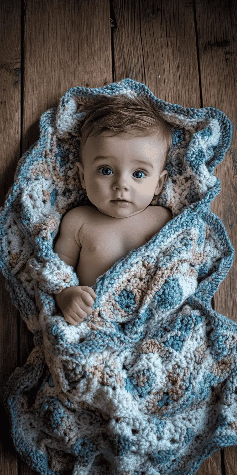 23 Baby Boy Blanket Crochet Patterns: Adorable Designs for Your Little One 11 One Skein Crochet Baby Blanket Pattern