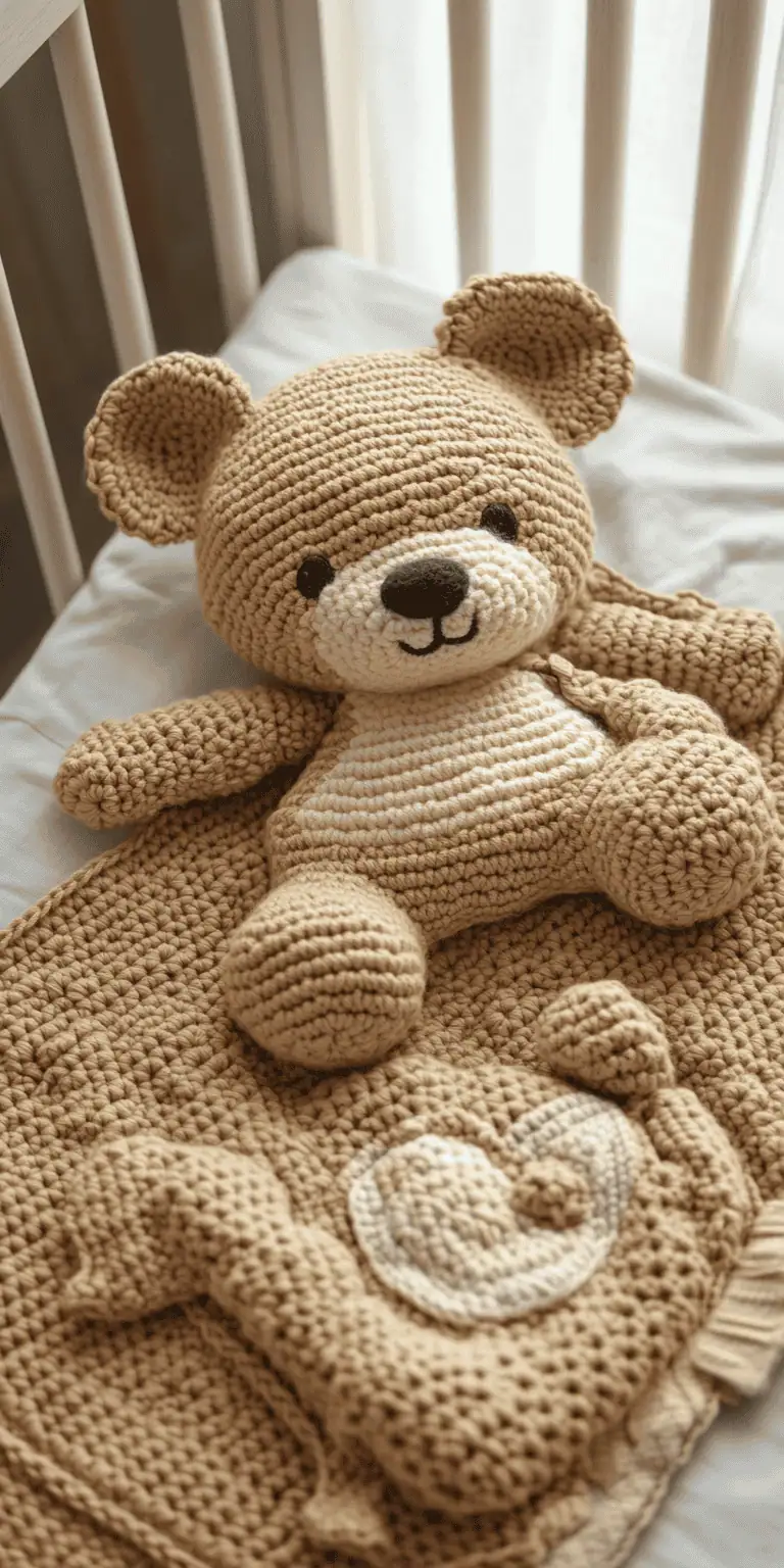 23 Baby Boy Blanket Crochet Patterns: Adorable Designs for Your Little One 33 Sleep Tight Teddy Crochet Baby Set Pattern