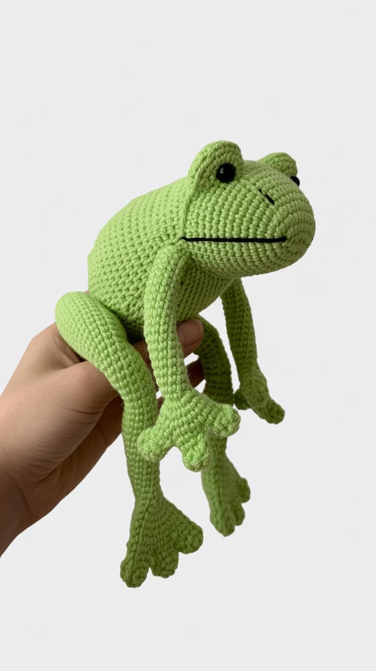 34 Frog Crochet Patterns: Create Adorable Amigurumi for All Crocheters 13 a bright lime green knitted frog toy bei 2YTZH5xBR eC9QiHmWiTpA e7St4Ho0Qq6FM28UcMOWeQ