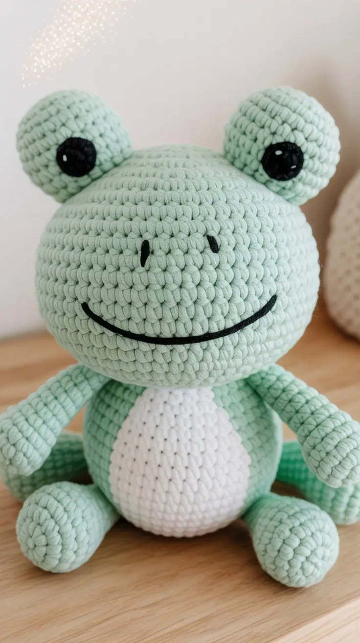 34 Frog Crochet Patterns: Create Adorable Amigurumi for All Crocheters 7 a close up photograph of a handmade croc 2qQSfgYgQHqopU1eSGYdSA vHPiVzooSmaM2cfEtQPSLg cover