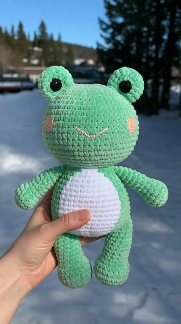 34 Frog Crochet Patterns: Create Adorable Amigurumi for All Crocheters 55 a close up photograph of a handmade croc R0z1wF63Rx27jU sdJmhFw EIMaQmhkQyW5WCd2cy7t3w