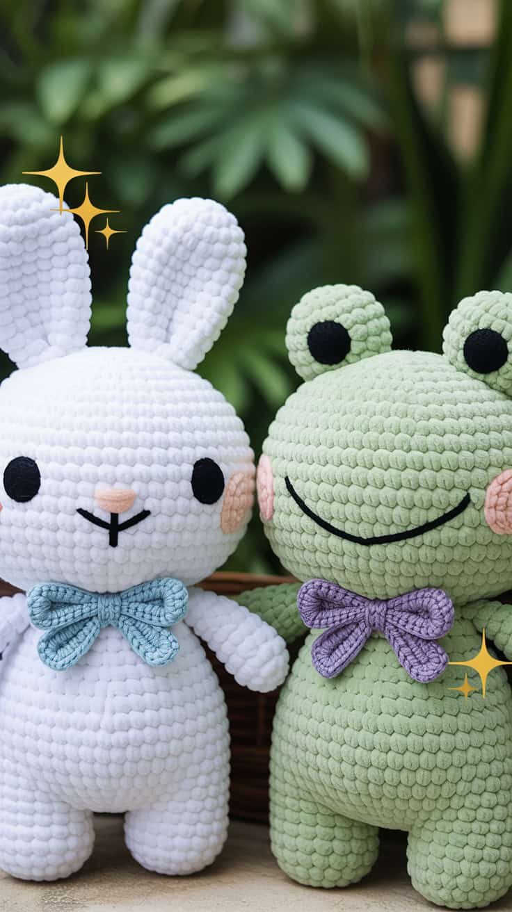 34 Frog Crochet Patterns: Create Adorable Amigurumi for All Crocheters 25 a close up photograph of two cute amigur aakTeviES6aYrgPCtaLnwQ L9ZVc42bQHKi rhfcy2eGQ