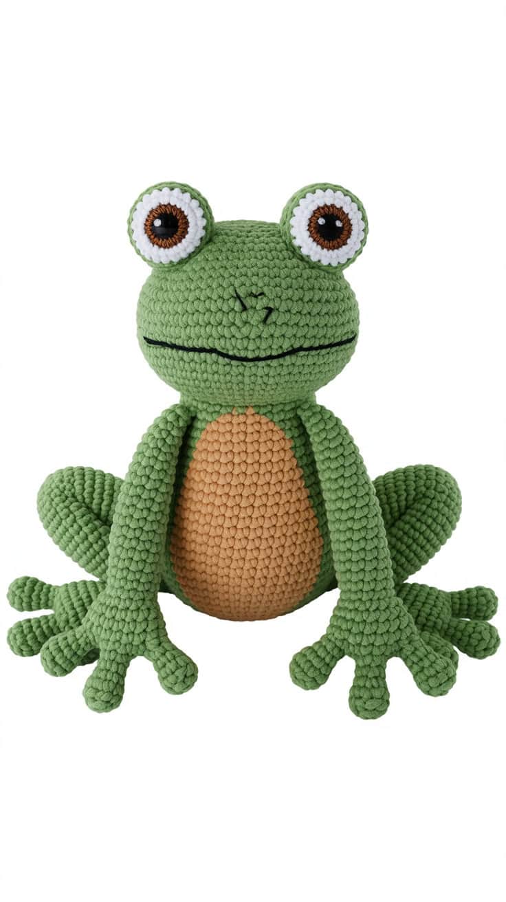 34 Frog Crochet Patterns: Create Adorable Amigurumi for All Crocheters 69 a handcrafted crochet frog plush toy pho YBqfcdZoR iUW j033dq Q ooLNzLZaSeirj uRYG699w1