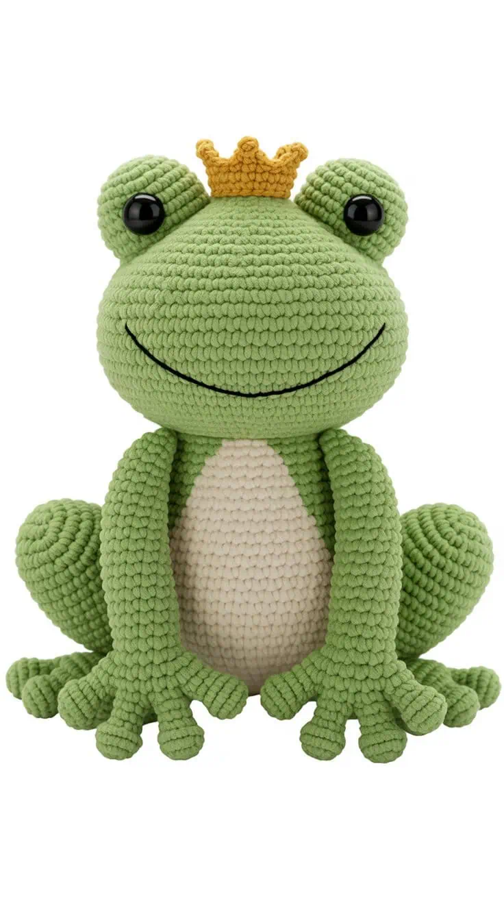 34 Frog Crochet Patterns: Create Adorable Amigurumi for All Crocheters 17 a handcrafted crochet frog plush toy wit q1wztl4mRnmSmWTUE6gaeg q 4AmoSLTuu4620ef3WL g