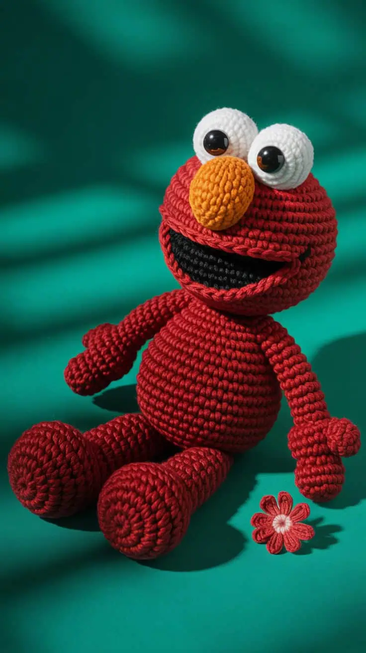 10 Elmo Crochet Patterns: Fun and Easy Projects for Sesame Street Fans 16 a photograph of a handmade crochet elmo YE8FT