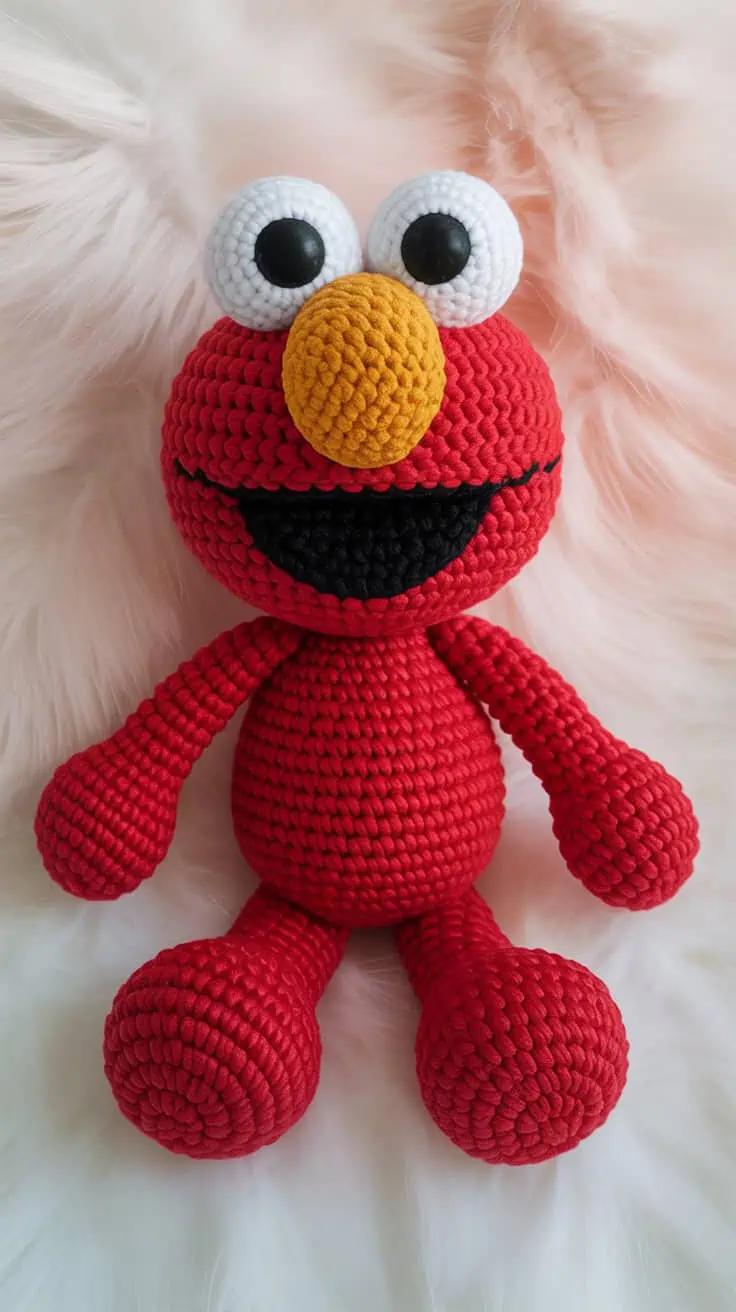 10 Elmo Crochet Patterns: Fun and Easy Projects for Sesame Street Fans 14 a photograph of a handmade crochet stuff 0 nEYrZnS0Wjfivja3pCLA gTOvt85oTSWsiSywtd RWg