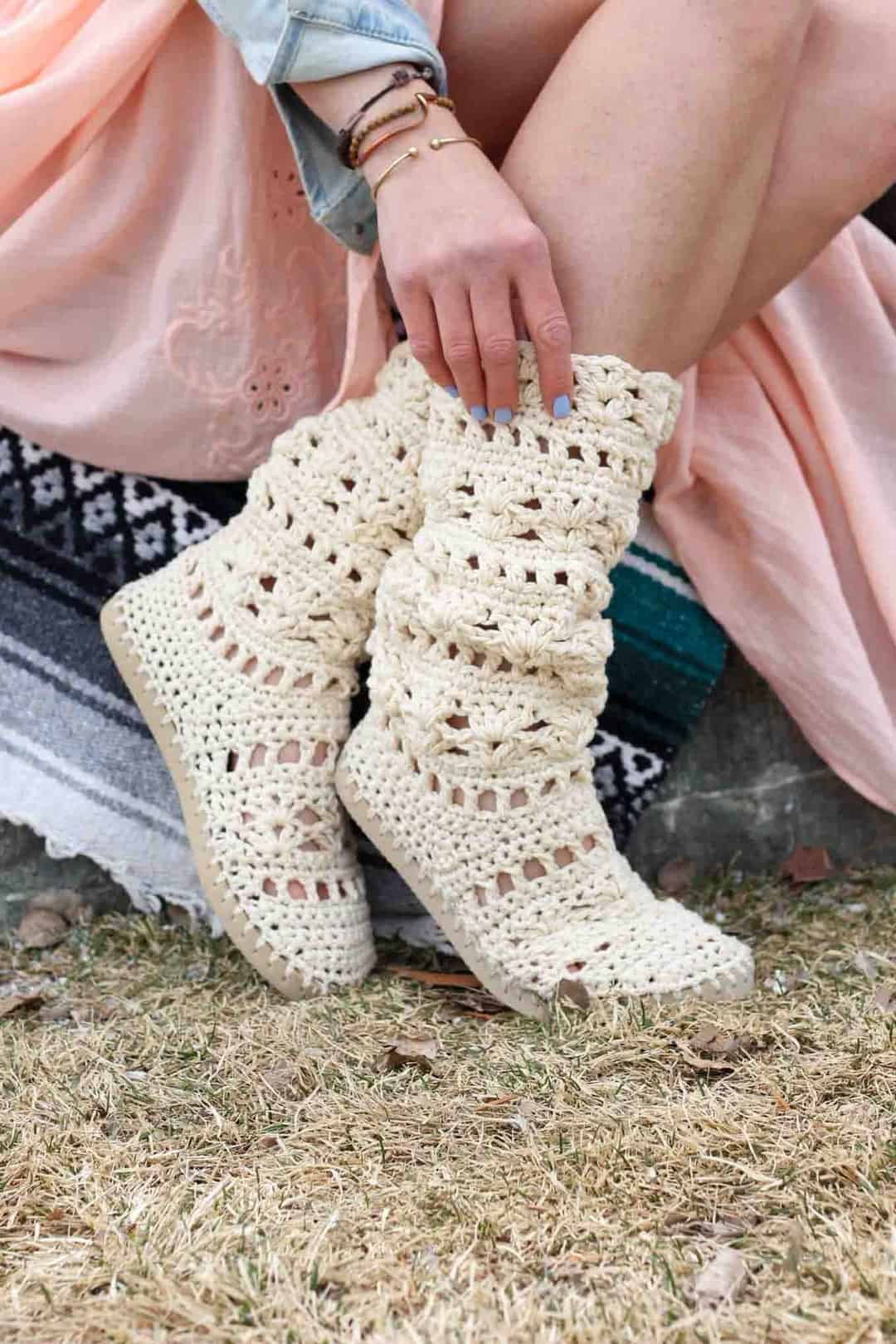 Crochet Fashion Pieces Perfect for the Next Coachella Event 28 Lightweight Boots With Flip Flop Soles