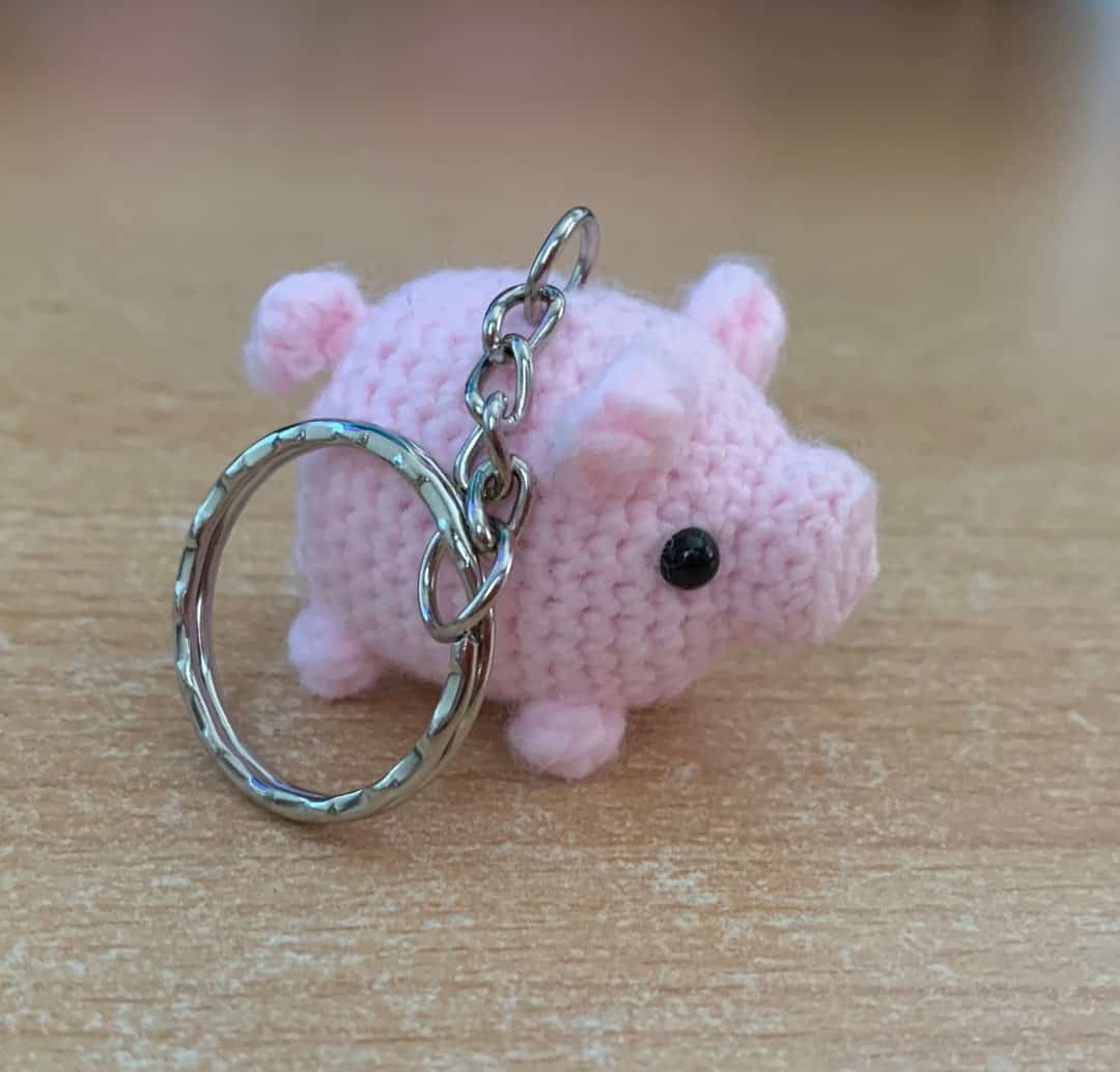 Our List of Adorable Crochet Pigs: Create Your Own Pig Plushie! 14 Mini Pig Keychain Pattern