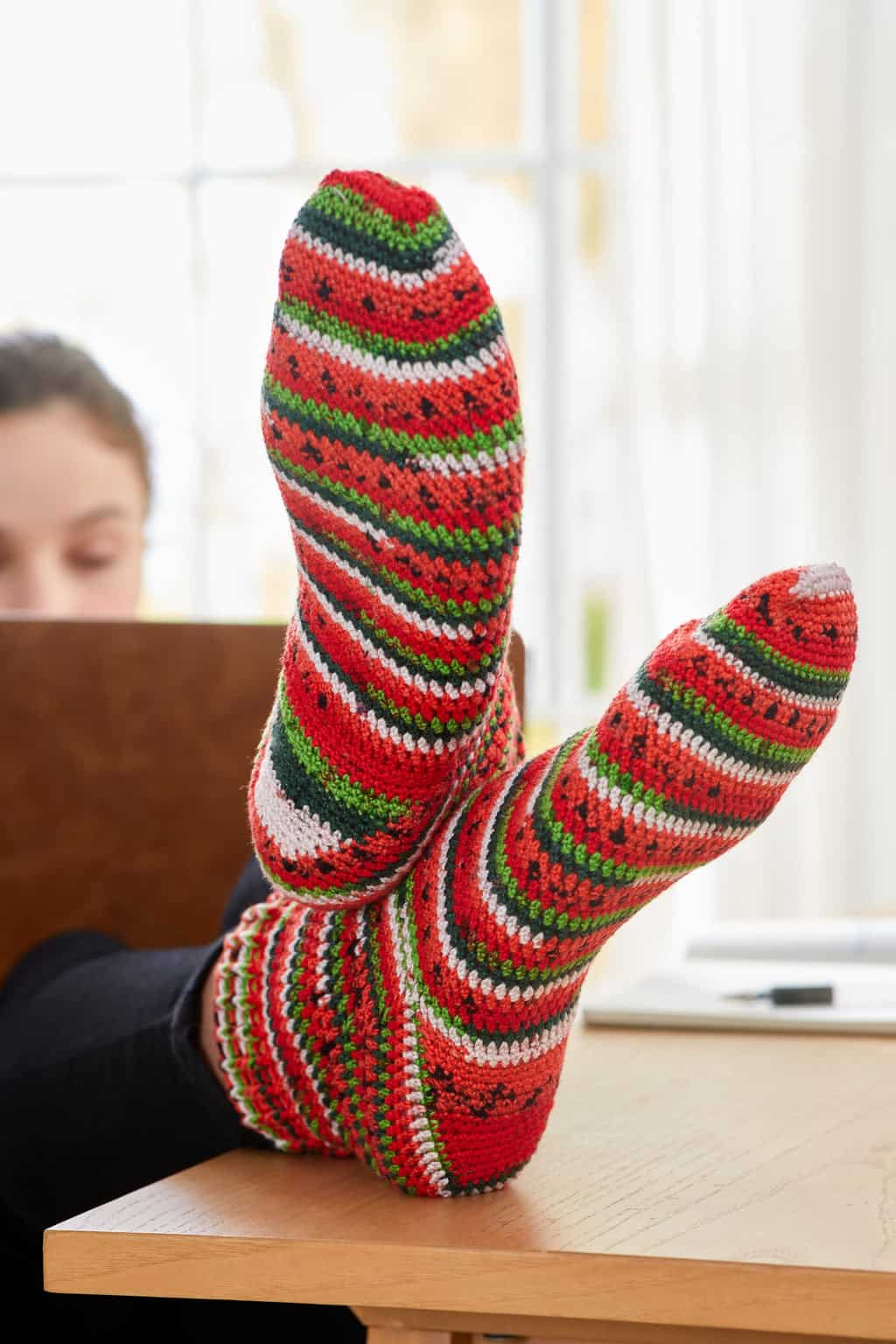 Crochet Watermelon Patterns to Cheer You Up 19 Crochet Watermelon Socks