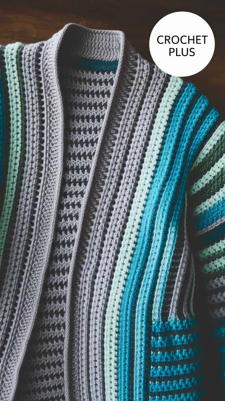 19 Hexi Cardigan Crochet Pattern: Enhance Your Skills with Unique Designs 30 a close up view of a crocheted garment