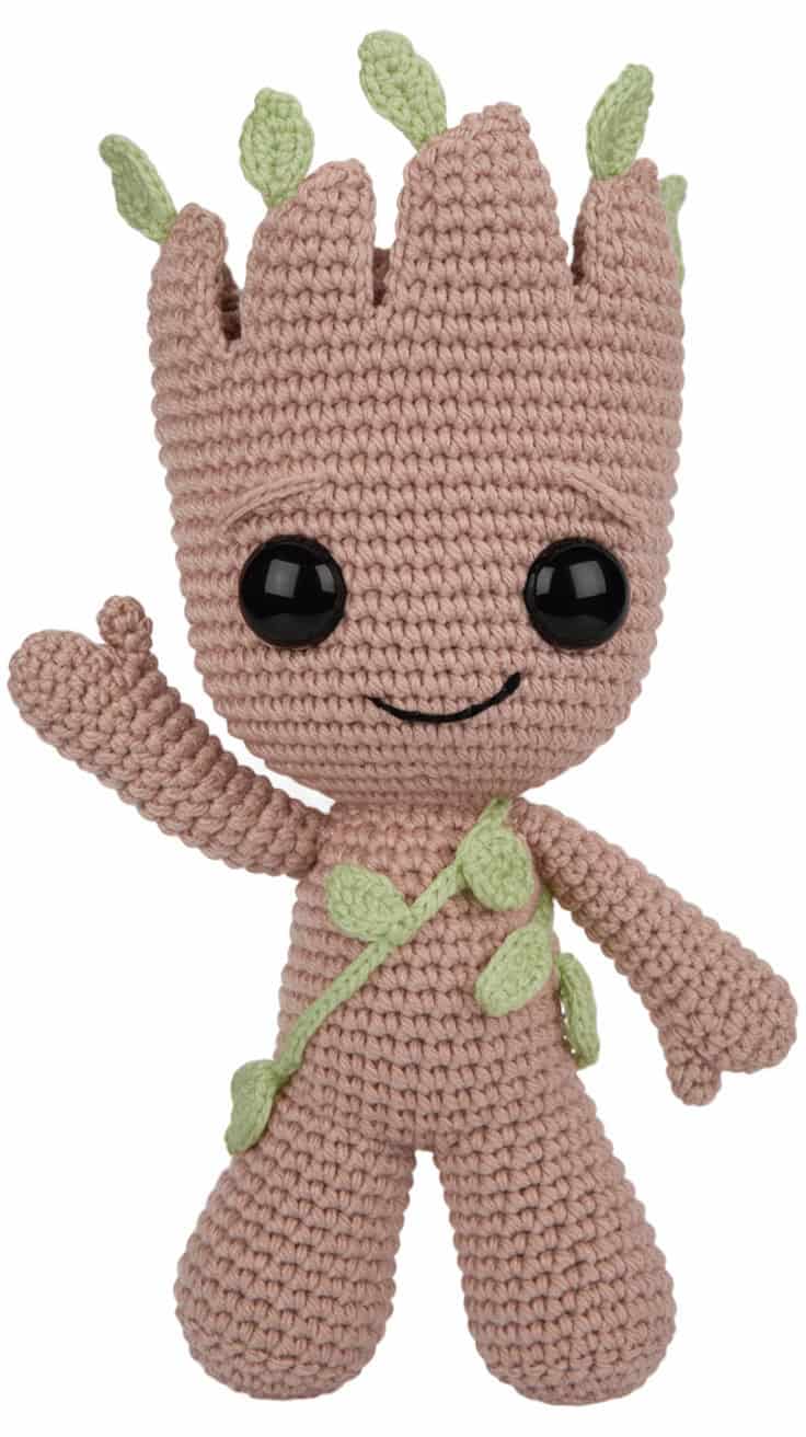 a handcrafted crochet amigurumi doll of