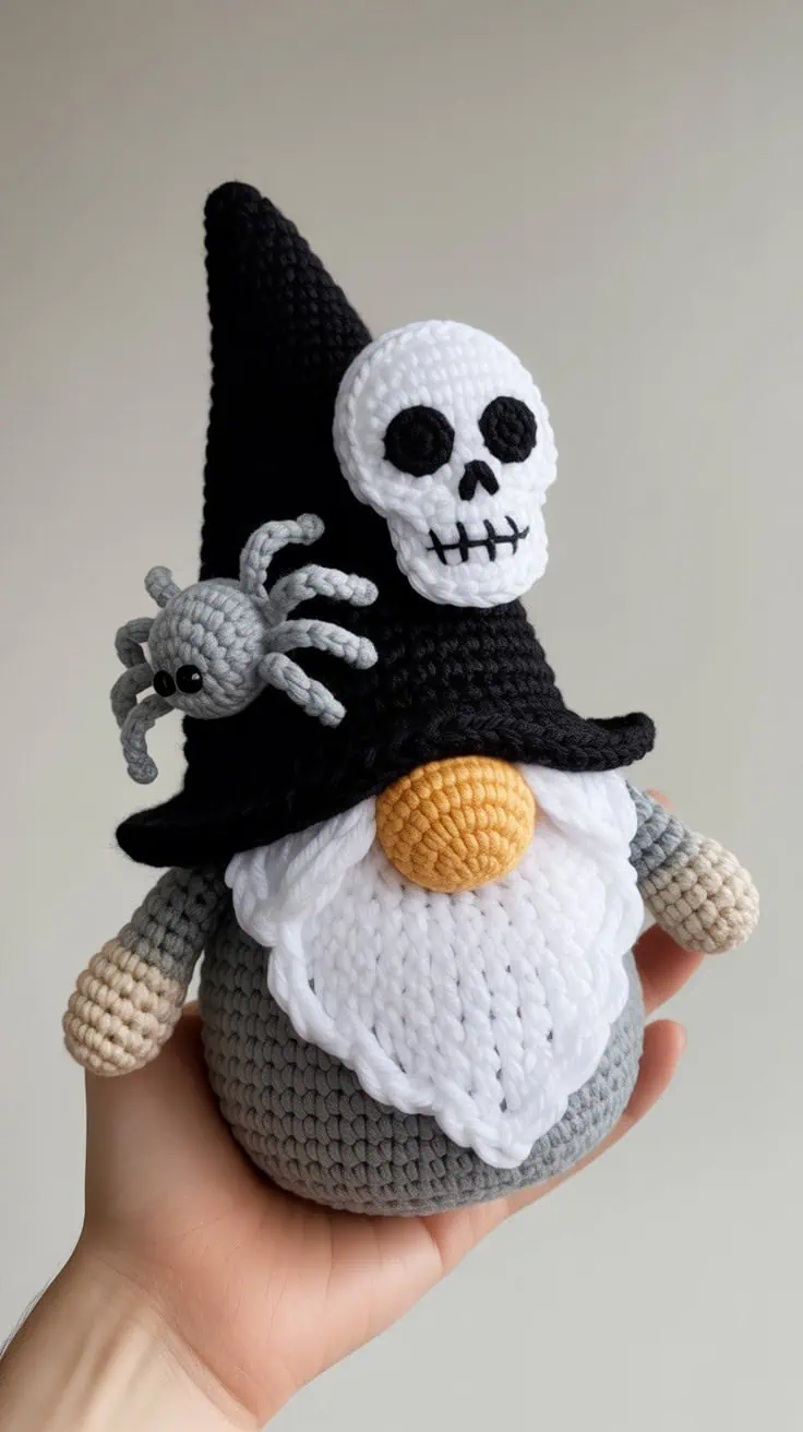 28 Halloween Crochet Patterns: Spooktacular Projects for All Ages 20 a handmade crochet halloween gnome with Oy0Te1NrRp 1WsDz4umYfA foBhSGC4T0ut5f2okHG6ug