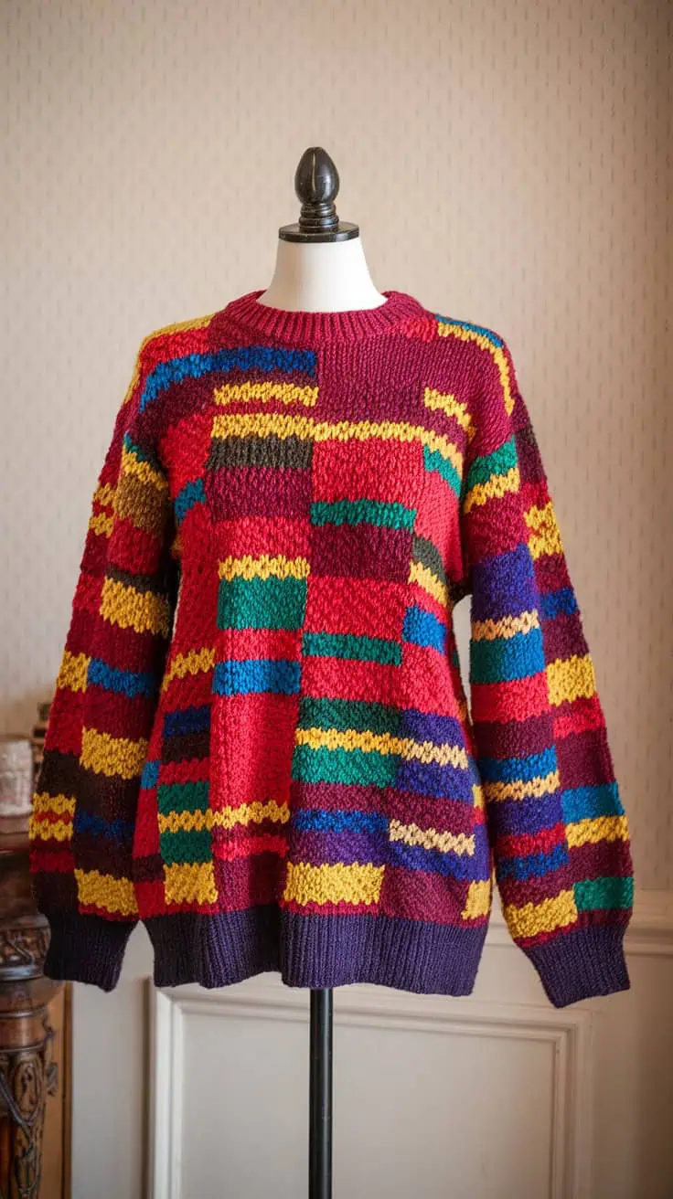 a photo of a vibrant hand knitted sweate yD3M8lrZTyukIs6RiloE2Q nhWdUVyqRd2iEpn0Y0POXg