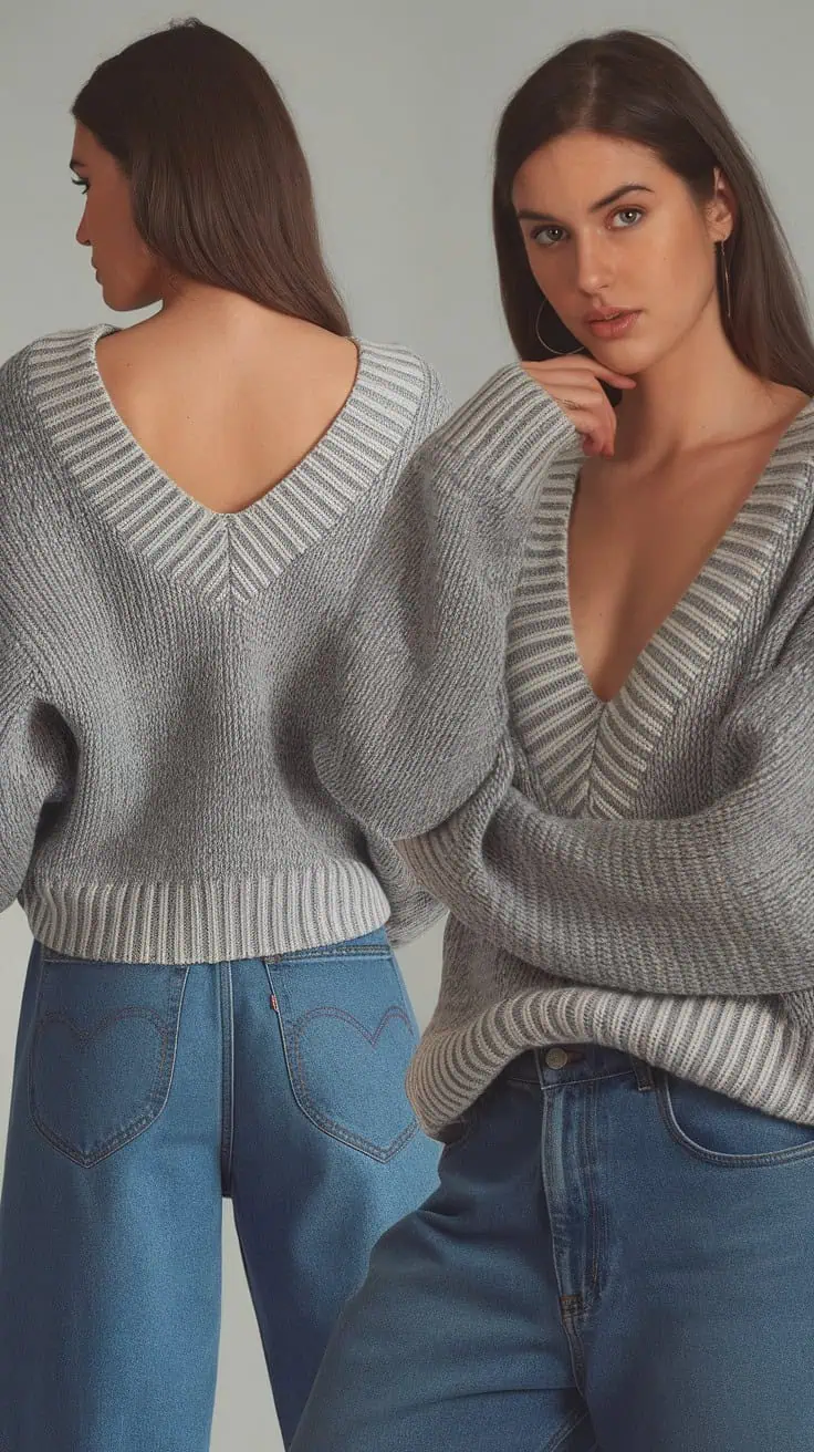 a photo of a woman wearing a chunky knit gytCO4hDS6yIjiXqeZ45fA qQg0sCBSTD zVlpkuv Qcg