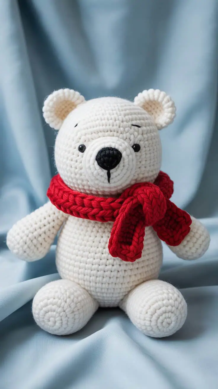 19 Polar Bear Crochet Patterns: Create Adorable Keepsakes for Everyone! 12 a photograph of a charming handmade