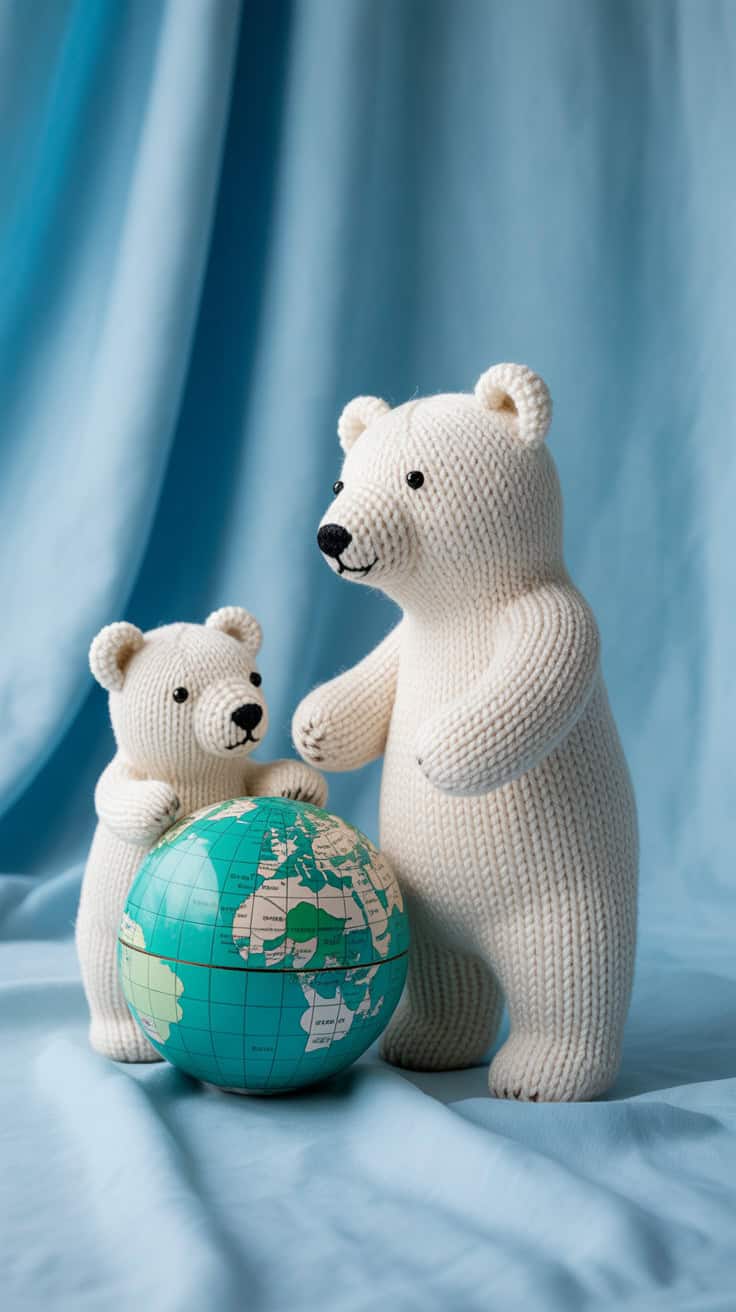 19 Polar Bear Crochet Patterns: Create Adorable Keepsakes for Everyone! 18 a photograph of two charming white