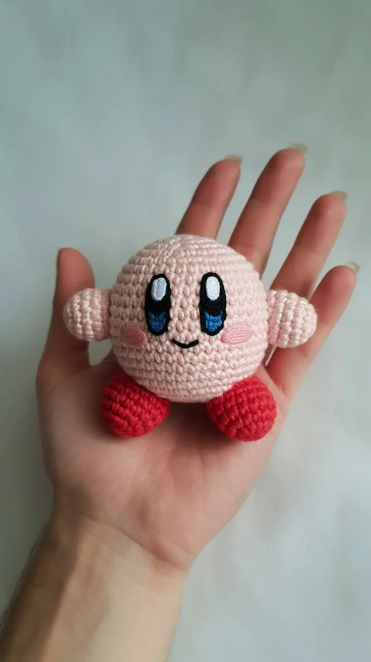 27 Kirby Crochet Patterns: Unleash Your Creativity with Fun Designs! 54 a small handmade amigurumi style plush o katmDQ9NQo Rf