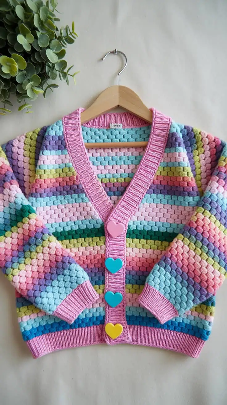 19 Hexi Cardigan Crochet Pattern: Enhance Your Skills with Unique Designs 12 a vibrant handcrafted cardigan laid flat QskPo bnQf6bd4CwgajRJg vStcEAyjQoWI6XJtVeB1ZQ