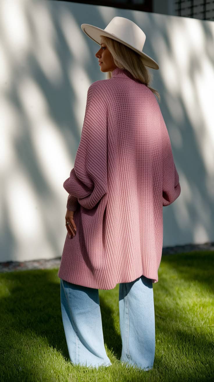19 Hexi Cardigan Crochet Pattern: Enhance Your Skills with Unique Designs 36 a woman standing outdoors facing away fr rV25MHFBS5Sdvpyn0G tsg Hz KKQgRSUO9WWf 0FcuWw