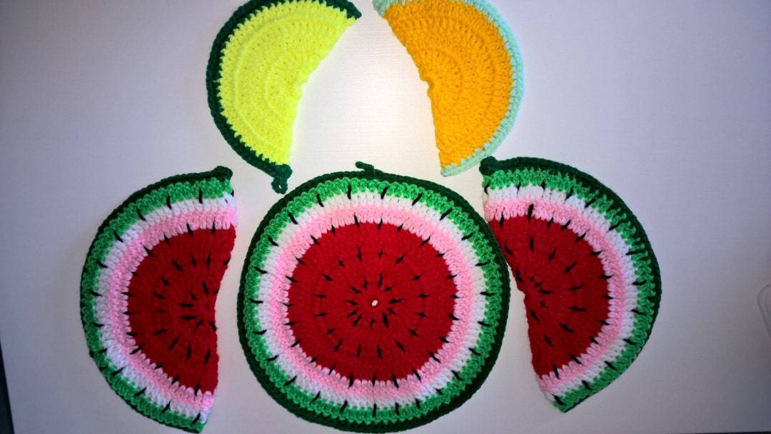 Crochet Watermelon Patterns to Cheer You Up 10 Crochet Watermelon Potholders