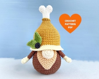 Crochet Thanksgiving Gnome & Turkey Leg Pattern