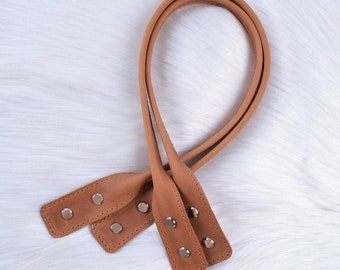 Handmade Leather Knitting Bag Handles and Straps