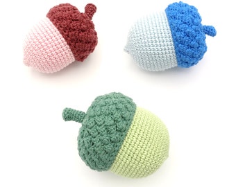 Crochet Your Own Acorns: 3 Sizes Pattern