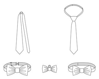Easy & Quick Men's Tie, Bowtie Pattern