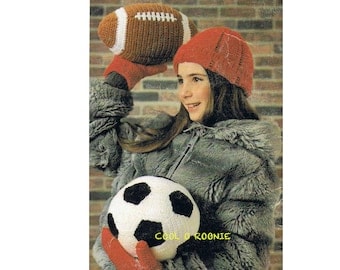 Vintage 1970s Football & Soccer Ball Crochet Pattern