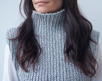 Crochet Pattern for Ribbed Women's Winter Vest