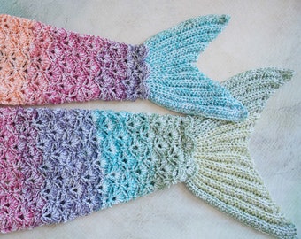 Sparkle Rainbow Mermaid Tail Crochet Pattern